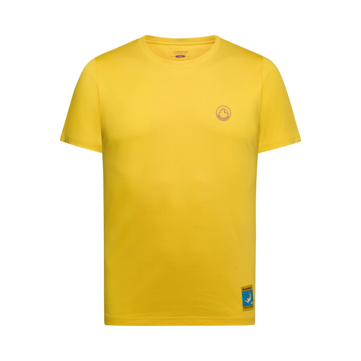 La Sportiva Climbing on The Moon T-shirt Men giallo/viola (Y08U07) M ZACT157Y08U07M