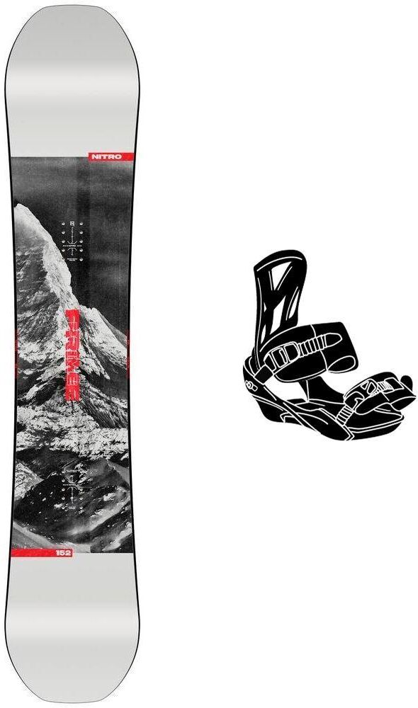 Nitro  - Pack Planche Snowboard Prime Raw - 156W + Talent - Planche Snowboard