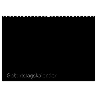 Bastel-Geburtstagskalender schwarz / Geburtstagskalender (Wandkalender 2027 DIN A2 quer), CALVENDO Monatskalender