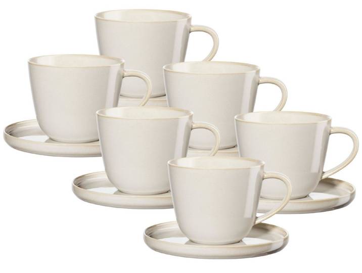 ASA SELECTION Tasse COPPA Kaffeetasse m.U. tofu 0,25l Set6, Porzellan, Geschirr