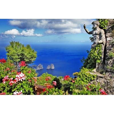 Fototapete PAPERMOON "Capri Island View", bunt, B:3m L:2,23m, Vlies, Tapeten