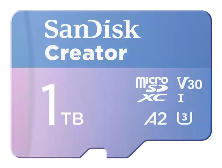 SanDisk Creator MicroSDXC-Karte - 1 TB mit SD-Adapter SDSQXAV-1T00-GN6MS