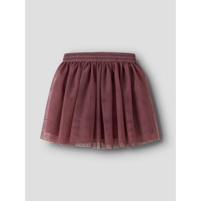 Tüllrock NAME IT "NMFNUTULLE SKIRT NOOS", Mädchen, Gr. 104, lila (wild ginger), Tüll, Obermaterial: 100% Polyester, unifarben, mini, Röcke, Kunstfaser, Tüll