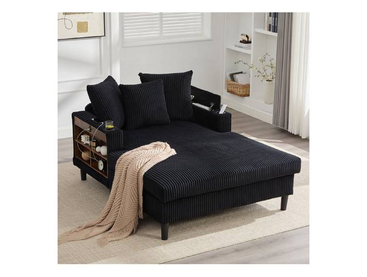 Odikalo Schlafsofa Chaiselongue Loungesofa Polstersofa Freizeitsofa USB Velvet Mehrfarbig