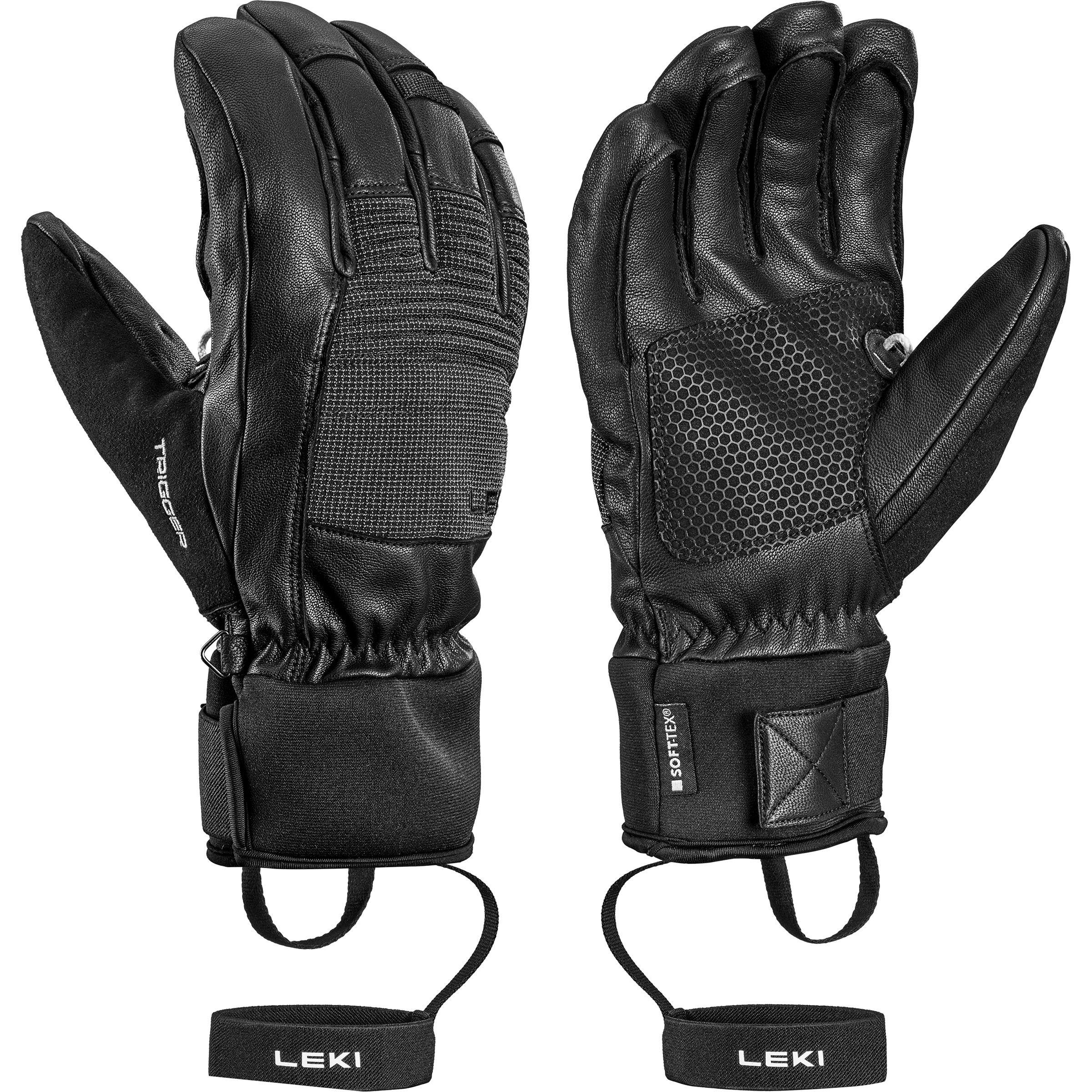 Leki Tyton TR Skihandschuhe schwarz Größe 8 Skifahren Winddicht
