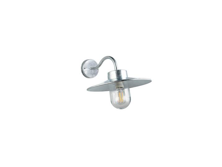 Trio Leuchten Aussenwandleuchte Tana, Zinkfarben, Transparent, Metall, Glas, 26x41x31 cm, Lampen & Leuchten, Außenbeleuchtung, Außenleuchten