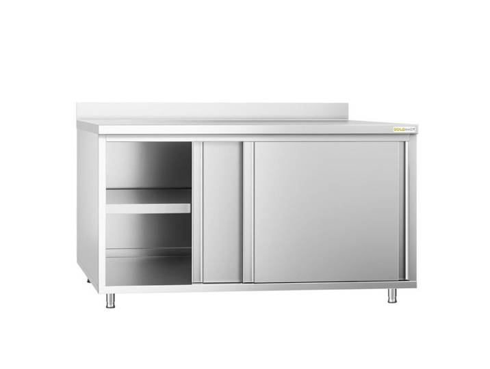 Meuble bas inox 1800x700 mm adossé PREMIUM - GOLDINOX