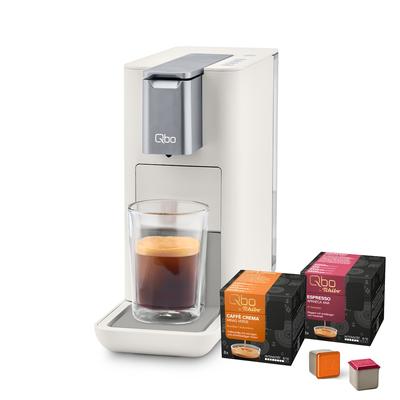 Tchibo Qbo ESSENTIAL Kapselmaschine inkl. 16 recyclebare Qbo Kapseln, Bright Sand