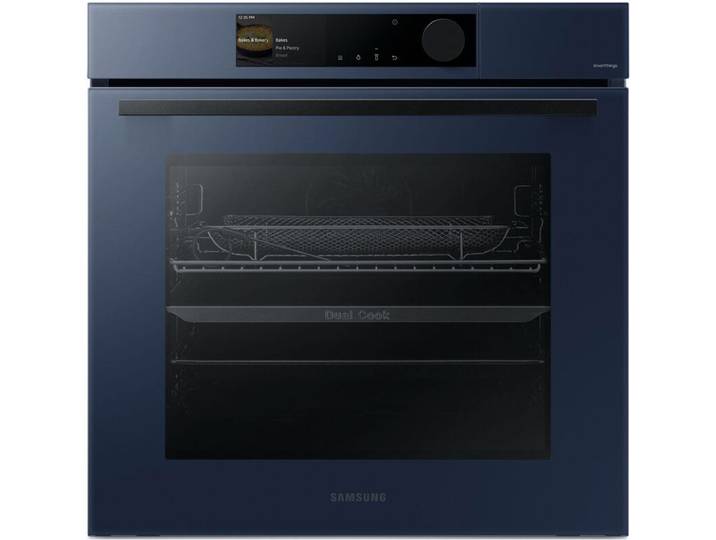 SAMSUNG Pyrolyse Backofen NV7B6675CDN , Energieeffizienz: A+, blau, B:59,5cm H:59,6cm T:57,1cm, Backöfen, Dual Cook – Ein Ofen. Zwei Garräume. Maximale Flexibilität., Pyrolyse Backofen