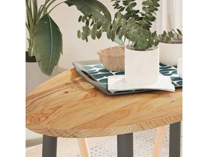 PTUGUOF Tischplatte Hellbraun 100x50x2 cm Massivholz Eiche Oval Multifunktional, Pflegeleicht, Robust, Einzigartige Maserung, Für Couchtisch Oder Stehtisch