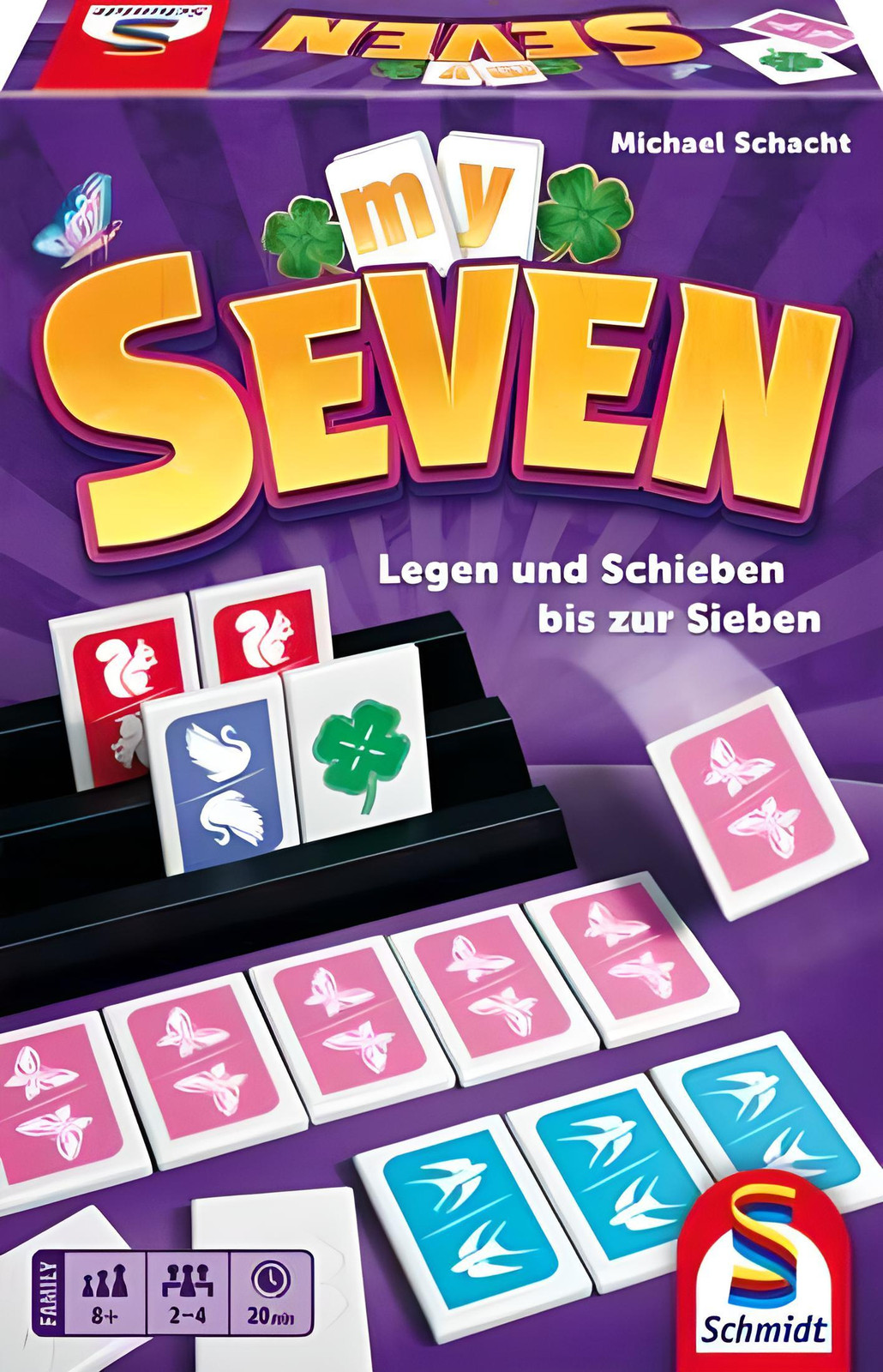 Schmidt Spiele MySeven tactisch kaartspel voor 2 tot 4 spelers gebaseerd op dierfamilies