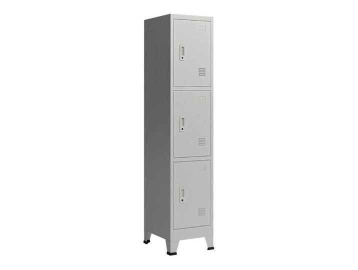 Casier de bureau armoire meuble de rangement pour bureau atelier chambre acier métallique avec 3