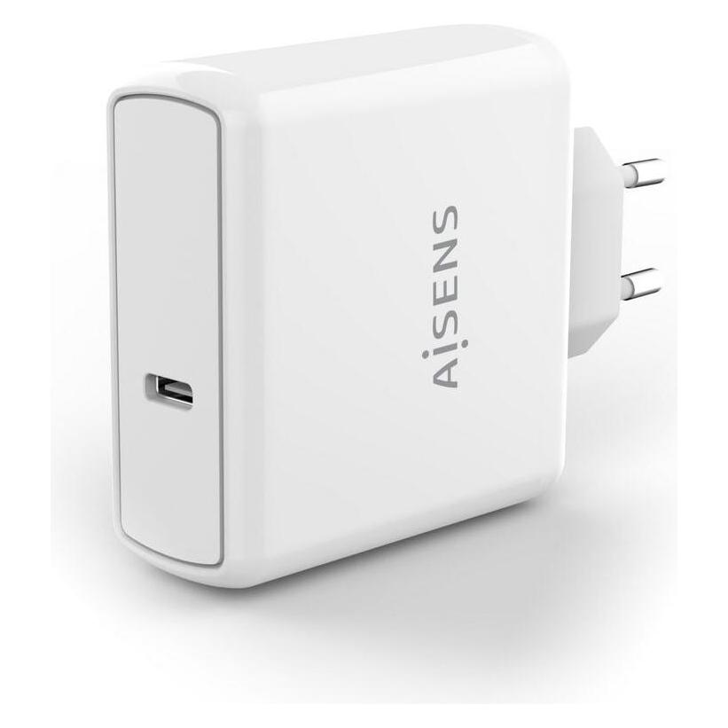 Aisens ASCH-1PD60-W Ladegerät für Mobilgeräte Weiss Indoor (60 W, 1 Port) (ASCH-1PD60-W)