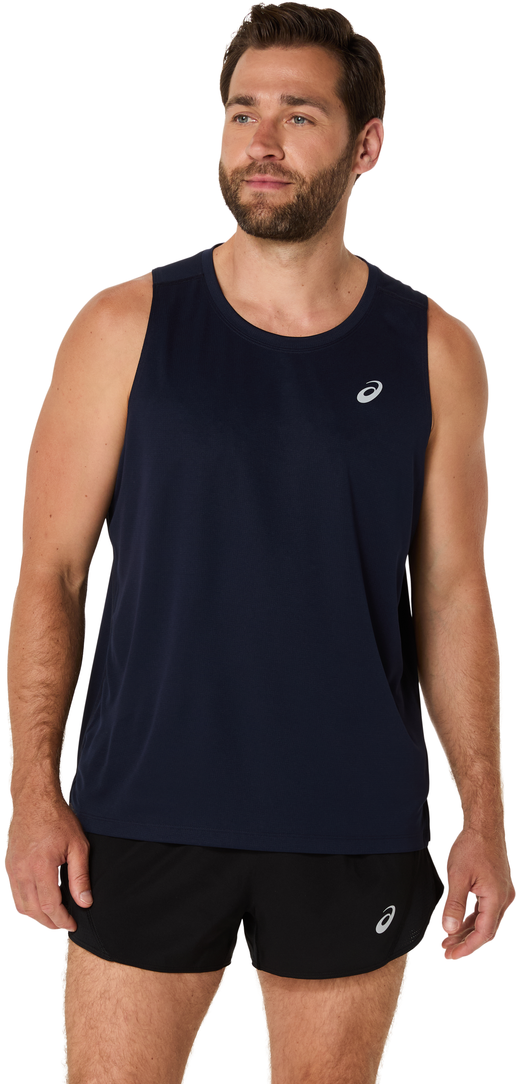 Lauftop ASICS "ASICS CORE SINGLET", Herren, Gr. 3XL, schwarz (midnight), Obermaterial: 100% Polyester, Tops Lauftop, Schnelltrocknend, Reflektierend, Leicht midnight 3XL