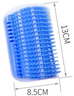 Discount Dollar Deals Massage Pet Cat Brush Removable Scratcher Comb For Kitten Hair Removal Clean Corner Grooming blue