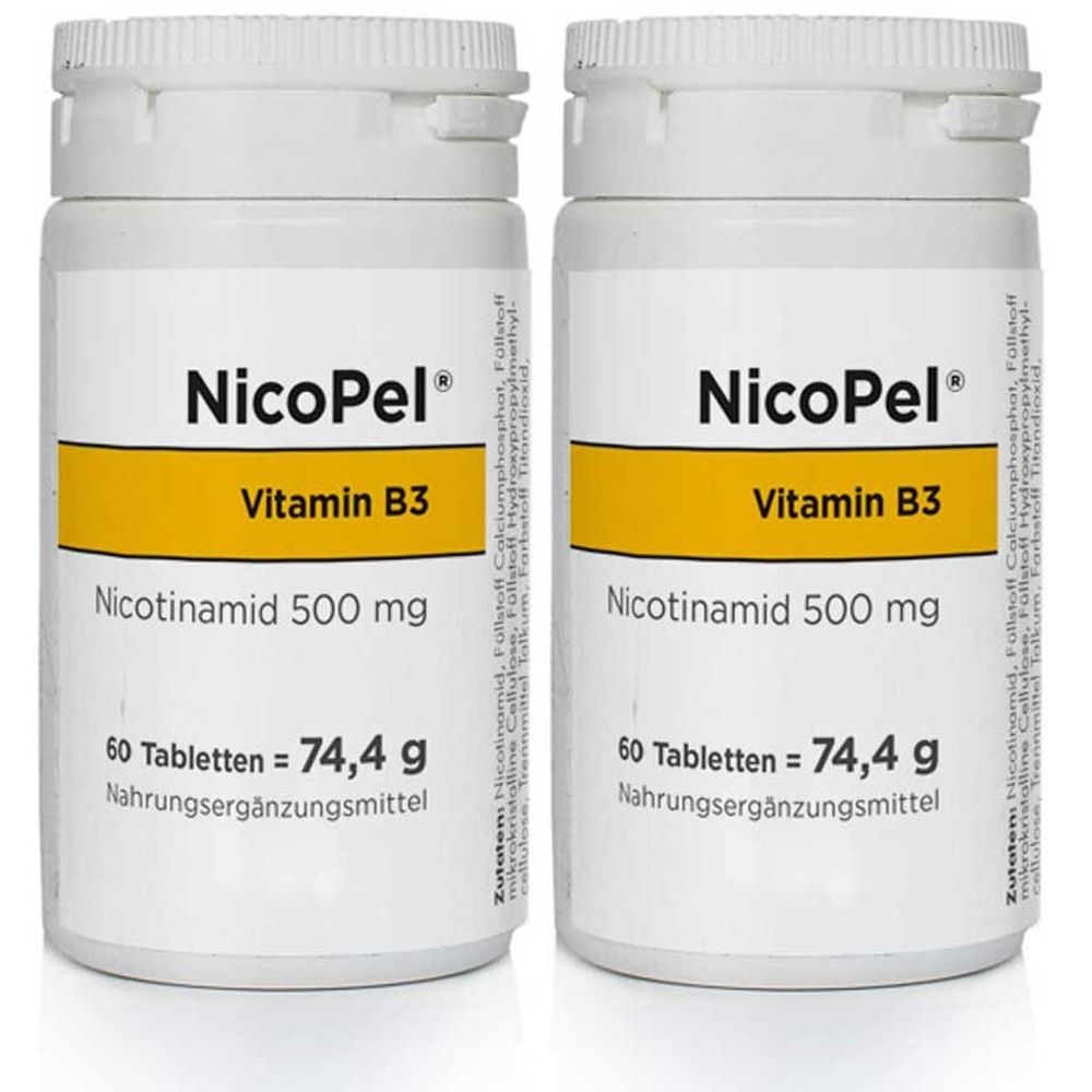 Nicopel Nicotinamid 500 mg Kapseln 2x 2x60 St