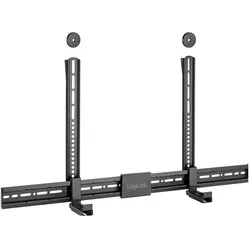 LogiLink BP0205 (1 Stk., Wandmontage, Höhenverstellbar, Neigbar), Lautsprecher Ständer + Wandmontage, Schwarz