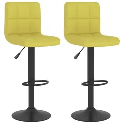 vidaXL Barhocker 2 Stk. Grün Stoff