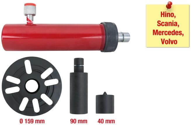 Kit d'extraction de poulie universel avec cylindre hydraulique, 4 pcs KS Tools (460.0635)