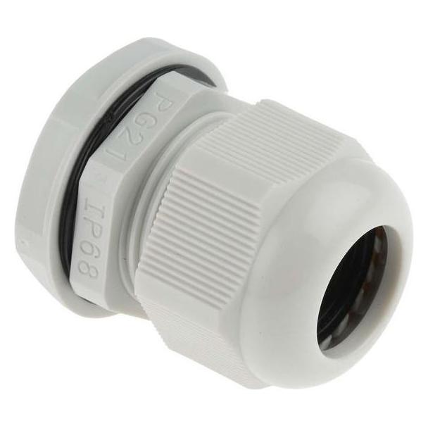RS PRO round top cable gland PG21 Grey IP68 (8229669)