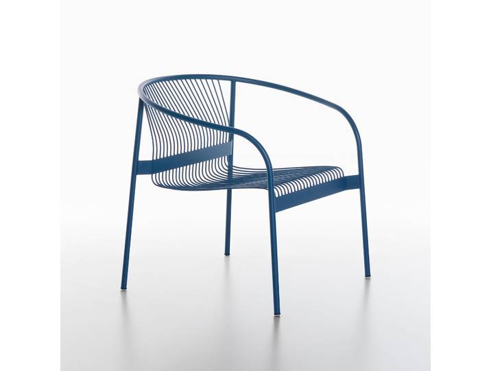 Outdoor Loungstühle Plank Velit Blau mit Fixarmlehnen, Neu – Perfekt für Büro und Empfang