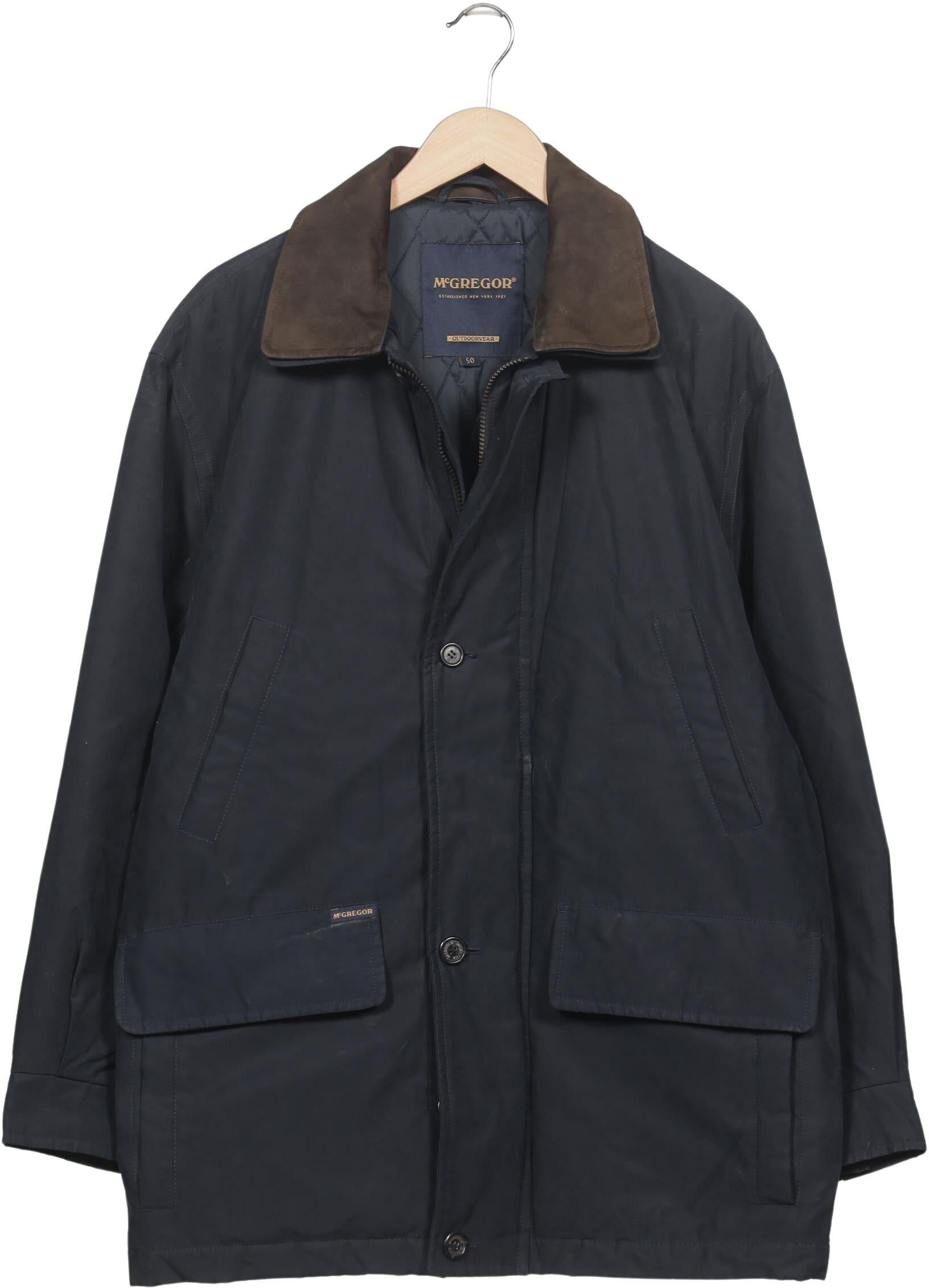 McGregor Herren Jacke, Marineblau, Gr. EU 50, Synthetik / Baumwolle - Second Hand