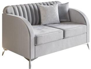 CraftPorch Vertical Channel Tufted Velvet Upholstered Loveseat
