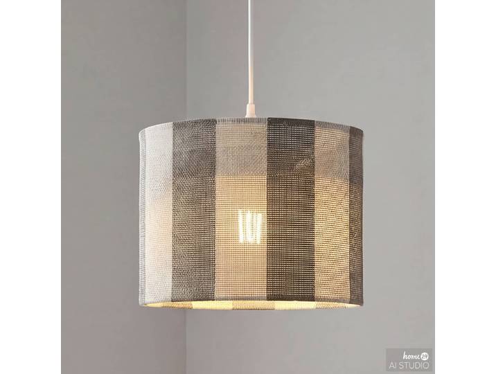 Pendelleuchte LIRUM Ø 23cm Braun/Taupe Polyester E27