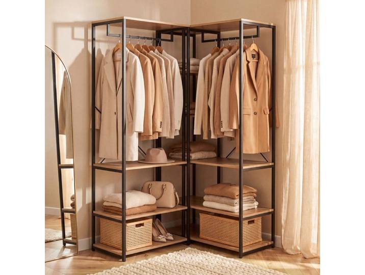 IDMARKET Dressing modulable XXL L. 150 cm DETROIT design industriel