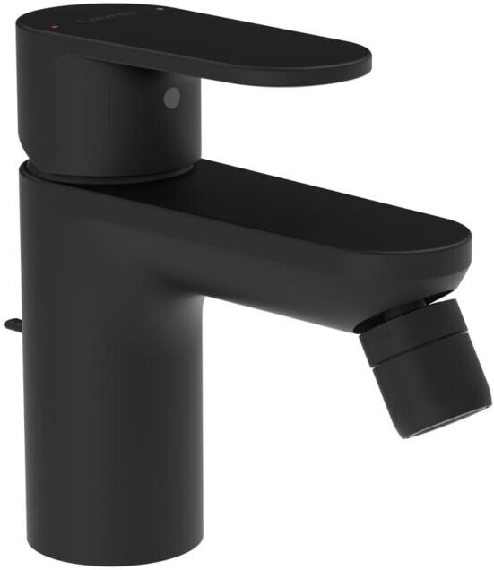 Laufen Prox Bidetmischer HF506910198000 Ausladung 100 mm, Festauslauf, mit Ablaufventil Clic-Clac, Schwarz matt