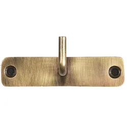 IB Laursen Hakenleiste antikes Messing, 10 x 4,5 cm, 1 Haken silber