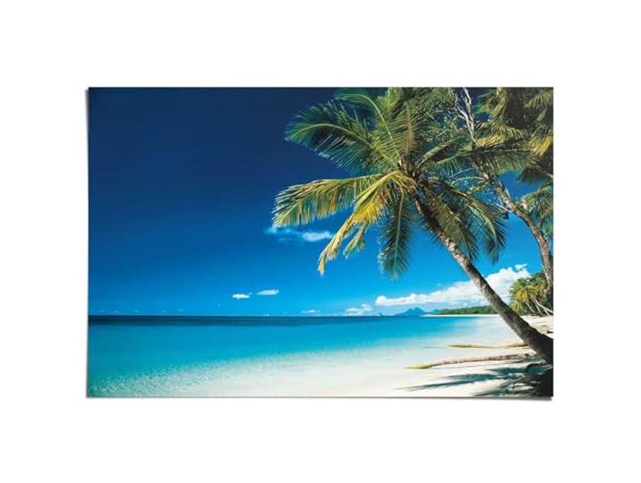 REINDERS Poster, Beach - morning, Schlafzimmer, Poster, Wanddeko, Room Decor, Bilderdruckpapier, Blau, 61 x 91,5