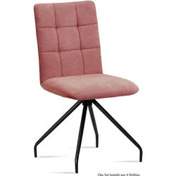 ESSZIMMERSTUHL (4er-Set) Devera 47x91x60 Schwarz/Rosewood