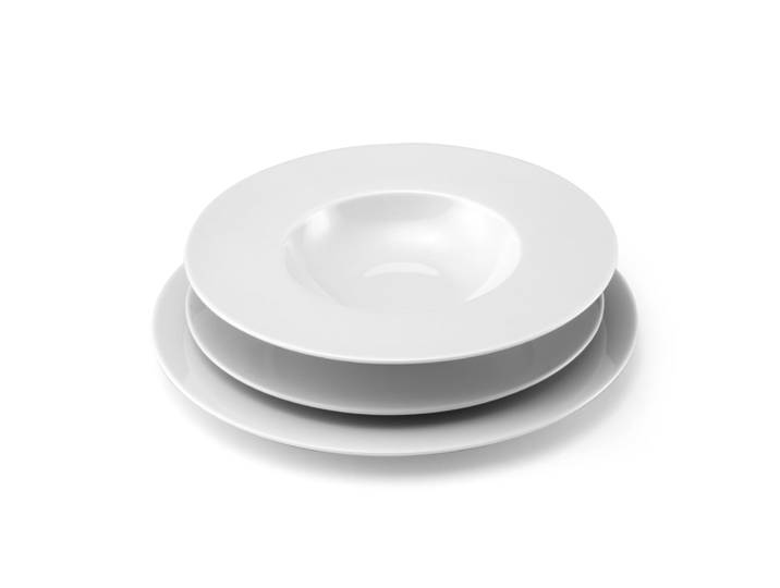 Service de vaisselle 18 pièces en porcelaine blanc