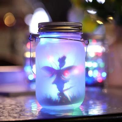 Uplifted Finds Solar Mason Jar Light Solar Lantern Fairy Light Waterproof IP65 Garden Decoration multi color