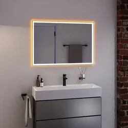 hansgrohe Xarita E Spiegel 54986700 mit kapazitiven Berührungssensor, 1000 x 700 x 50 mm, weiß matt