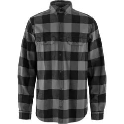Fjällräven Övik Heavy Flannel Herren Hemd black grey M
