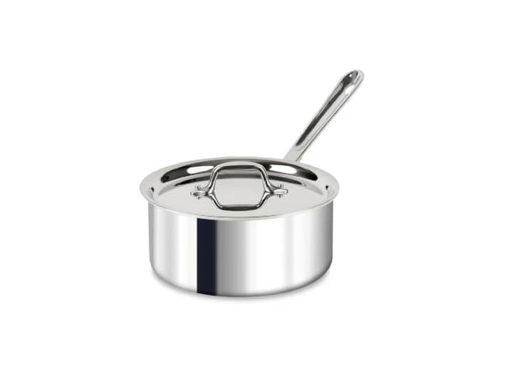All-Clad 4203 Stainless Steel Stielkasserolle mit Deckel, Topf 2.8 L, 20.3 cm