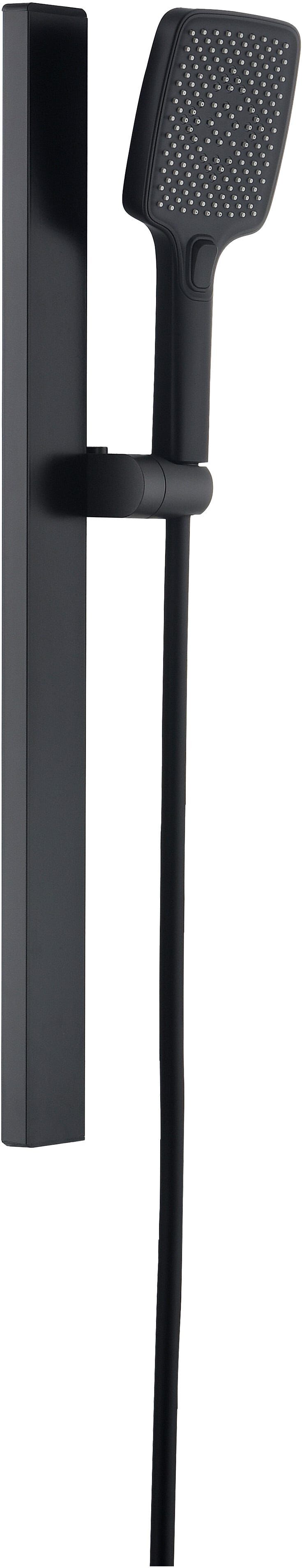 Aquapro SALISCENDI DOCCIA ACQUAPRO BABELLE 3 GETTI NERO INTERASSE FISSO 63cm ASTA IN ALLUMINIO 65cm