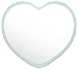 Inspire Daily Merch High definition Single sided Handheld Heart shaped Mirror Little Beauty Make up Mirror For Dormitories green
