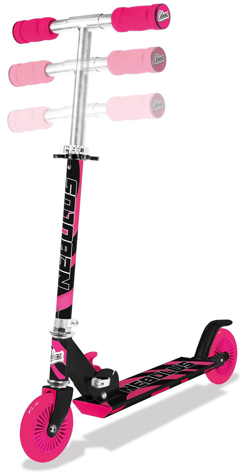 One for Fun kinderstep met cool design in zwart en roze