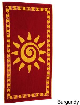 Jacquard Woven Turkish Terry Cotton Beach Towel - Multiple Patterns Available