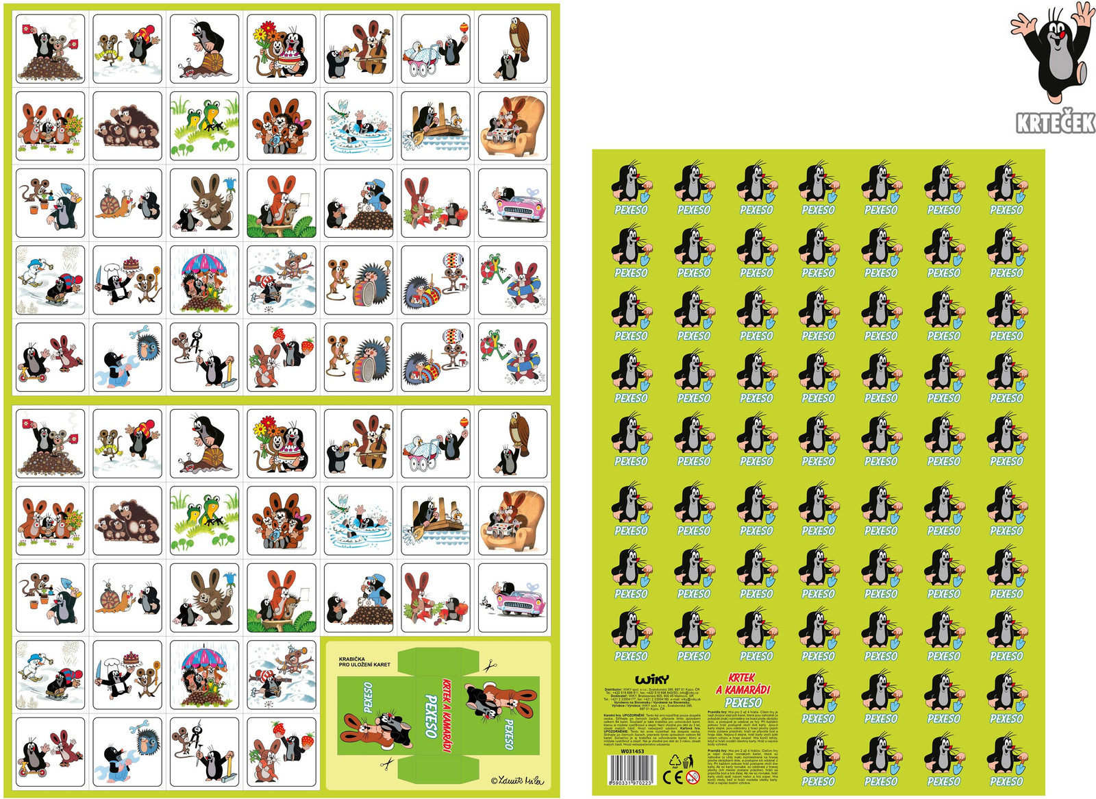 Wiky Mol Memory Spel Mol en Vrienden uitgesneden