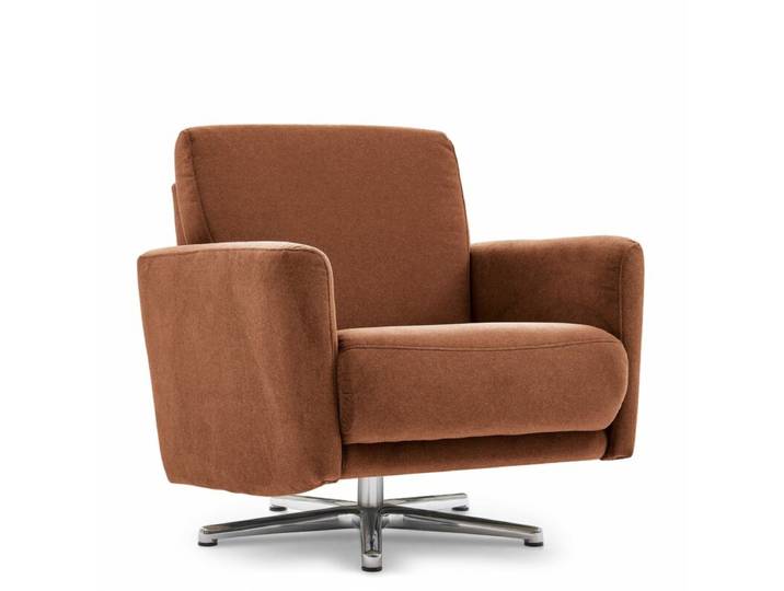 Calizza Interiors Lari Sessel - Flachgewebe Eco-Soil 96 haselnus