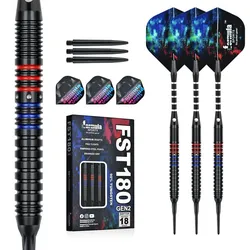 Formula FST180 GEN2 Black Blue Red Rings Softtip Dartset 18g Softdarts