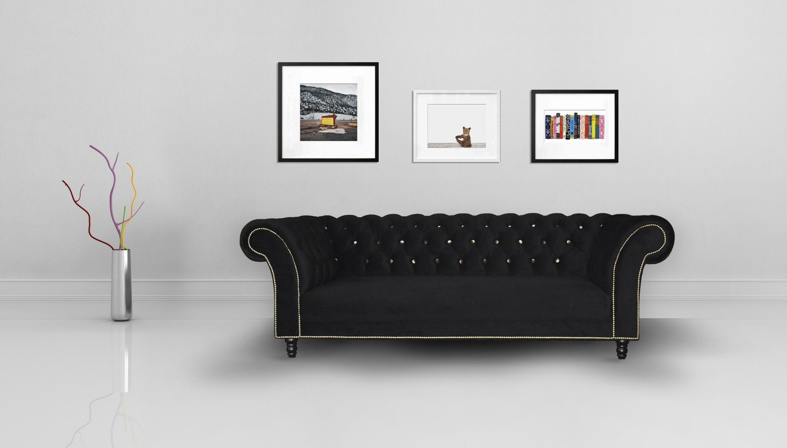 Chesterfield Designer Sofa in Textiel voor de Woonkamer