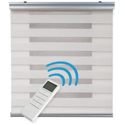 DOPPELROLLO Motorisiertes Leinen 100x250 cm