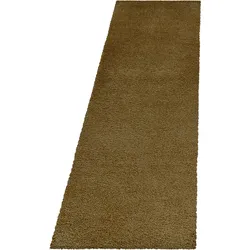 Hochflorteppich SPREE, einfarbig, Gold, 80 x 250 cm