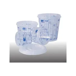 Farbmischbecher Messbecher 385ml m. Mischscala 1:1, 2:1, 3:1, 4:1, 5:1, 7:1, 10:1 und A/B/C - 10% / 20%