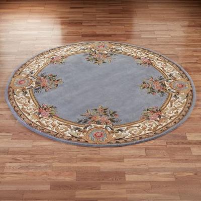 Momeni/Handmade "Harmony Border Round Rug 7'9"" Round, 7'9"" Round, Burgundy"